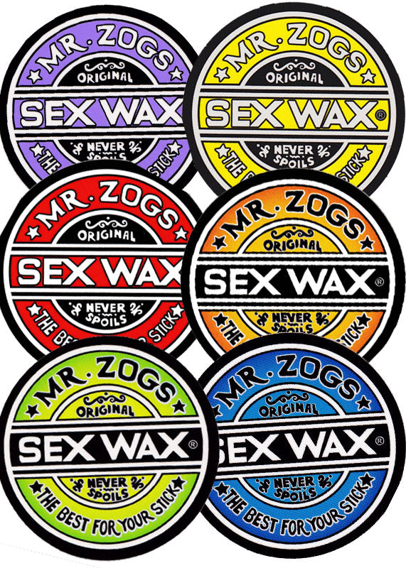 Sex Wax Surfboard Wax & Go Surf Sticker 3 Pack, Mixed Scents Cool